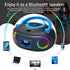 WIITHINK MP3 Jack,MP3 Portable Radio CD Player Boombox with Bluetooth,FM Radio,USB Playback,AUX-in,Headphone CDs