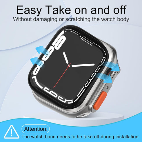 2 Pack Fvlerz Rugged Case for Apple Watch 45mm 44mm, Soft TPU Shockproof Bumper Cover for iWatch Series 9/8/7/6/SE/5/4