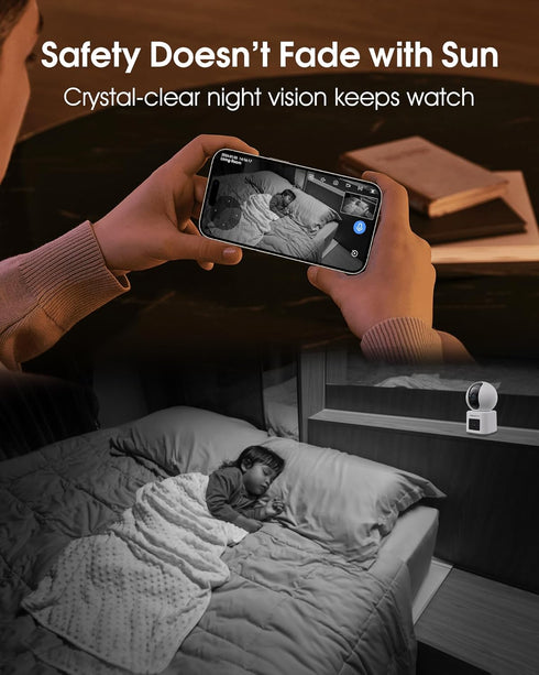 ARCCTV 2.5K 6 360 5GHz 2-Way Dual Lens Indoor Security Camera, WiFi Pet Camera with Phone App, Dog Camera for Home