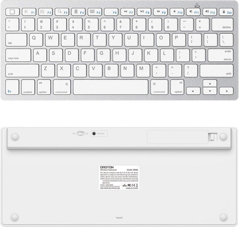 OMOTON Bluetooth Keyboard for iPad 10th Generation, 10.2 (9th/8th/7th), Pro 13/12.9/11, Air 13/11, Mini, White