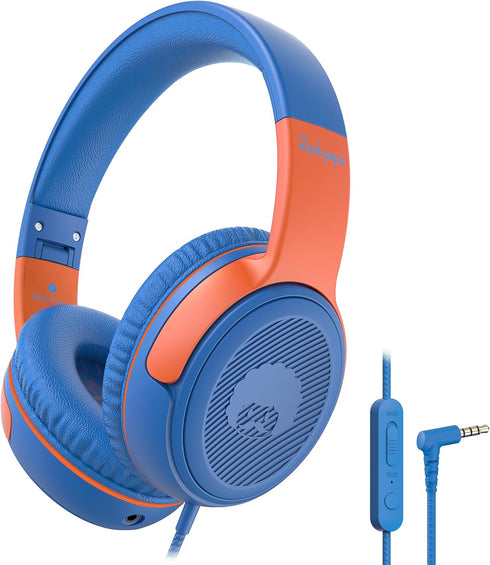 Shop rockpapa Share 1 Kids Headphones: Wired, Microphone, 85dB/94dB Volume Limit, Foldable, Cute for School/Travel,