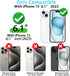 Skyseaco 15 2-Layer for iPhone Case, Treny Milk Cow Print Phone Case Hybrid Hard Shell, Shockproof Soft for Girl Women