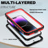 BEASTEK TRE Series iPhone 14 Pro Waterproof Case, MagSafe Shockproof IP68 with Built-in Screen Protector, 6.1'' - Red