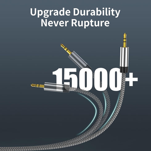 3.5mm Nylon Braided Aux Cable 6FT, Male to Male Audio Auxiliary Input Adapter for Headphones, Car, Home Stereos, Speaker