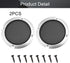 Fielect 2 Pcs 4" Speaker Grill Mesh - Decorative Circle Woofer Guard Protector Cover with 8 Screws (Silver)