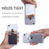 6 Pack Cell Phone Card Holder Pocket, Silicone Stick on Wallet for iPhone 15/14/13/12 Pro Max, Samsung Galaxy, Black