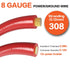 8 Gauge Wire (25ft Each - Red/Black) Copper Clad Aluminum CCA - Primary Automotive Wire,Car Amplifier Power & Ground Cable, 20PCS Lugs Terminal Connectors,20PCS 2:1 Heat Shrink Tubing