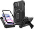 FITO Dual Layer Shockproof Case for iPhone 11 and iPhone XR, with Screen Protector and Built-in Kickstand (Black)