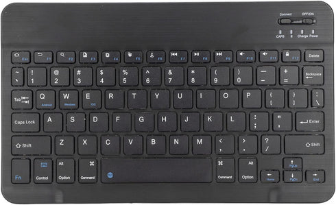 PUSOKEI Compact Wireless Keyboard and Mouse Combo, Thin Silent 1600 DPI Set for Windows, Desktop, PC (Black)