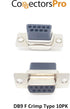 PC Accessories - Pro DB9 Female D-Sub Crimp Type Connector, 10-Pack, No Pin