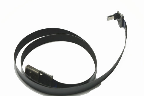 Shopify SEO: Long Flat Slim Micro USB Cable 90 Angled Male to USB A (100CM) - Black for Sync & Charging Gimbal Rig.