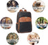 Backpack Telena Leather Laptop for Women Business Casual College Bags Black-Brown