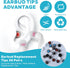 Josojoou 72Pcs 3 Earbuds(6 Earbud Replacement Tips Soft Silicone Earbuds Tips Sizes S/M/L Headphone Earbud Covers Fit