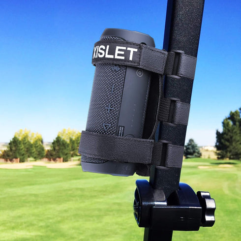 Xislet Portable Speaker Mount for Golf Cart Accessories, Club Cart/EZGO/Bike/Moto/ATV, Fits JBL FLIP Waterproof Series