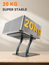 tounee 4.7-16.9" Tablet Holder Stand, Dual Rod Adjustable Aluminum Desktop Stand, Compatible with iPads, Surface