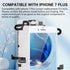 iPhone 7 Plus White Screen Replacement 5.5" with Home Button Assembly, Front Camera, Earpiece Frame, Repair Kit