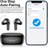 Premium Wireless Earbuds - Bluetooth 5.3, Hi-Fi Stereo, IPX8 Waterproof, Deep Bass, 4 Mics, Noise Cancelling - Black