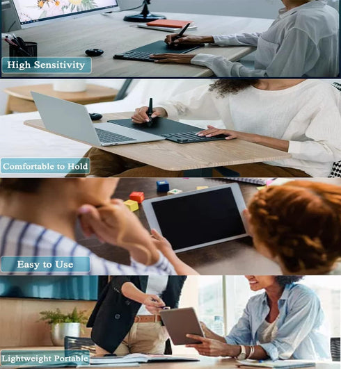 PW507 Portable Graphic Tablet Stylus Pen, Stylus Smart Pencil for Touch Screens, 8192 Level High Sensitivity Digital