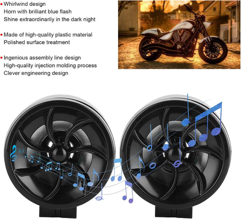 Motorcycle Speaker, 12V Audio Music Amplifier High Power Loudspeaker with Light Effect