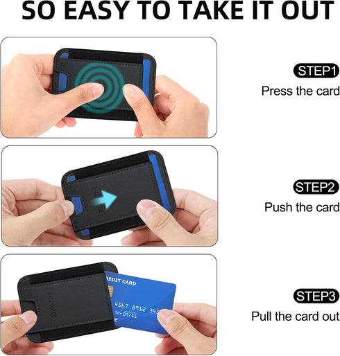 HiWe for MagSafe Wallet, Magnetic Card Wallet Holder for iPhone 15/14/13/12 Series, RFID Blocking, Black