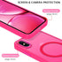 Telaso iPhone X/XS Case - Slim, Shockproof, Anti-Scratch, Matte Back, Hot Pink, Compatible with MagSafe Wireless