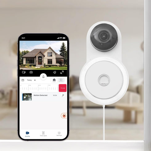 YI 2K Indoor Security Camera with Adhesive Mount, 2-Way Audio, AI Human/Vehicle/Pet Detection,