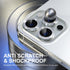 Choiche Camera Lens Protector for iPhone 15 Pro/Pro Max, Bling 9H Tempered Glass Cover with Metal Ring Decoration