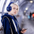 TUINYO Bluetooth Headphones Wireless, Over Ear Stereo Headset with 40H Playtime, Deep Bass, Built-in Mic - Dark Blue