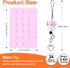 2Pcs Silicone Suction Phone Case Adhesive Mount, Anti-Slip Hands-Free Phone Holder, Sticky Phone Grip Compatible with iPhone and Android Cases for Tiktok Videos and Selfies, Come with Phone Charm