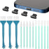 Frienda Anti Dust Plug Metal Phone Dust Plug for iPhone 11/11 Pro/12 Series with Cleaning Brush Kit
