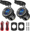 Linkstyle 2PCS 12V USB Outlet, 18W Quick Charge 3.0 Dual USB Power Outlet with ON/Off Switch & Blue LED Voltmeter for