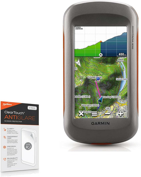 BoxWave Screen Protector for Garmin Montana 650 - ClearTouch Anti-Glare (2-Pack) Matte Film Skin