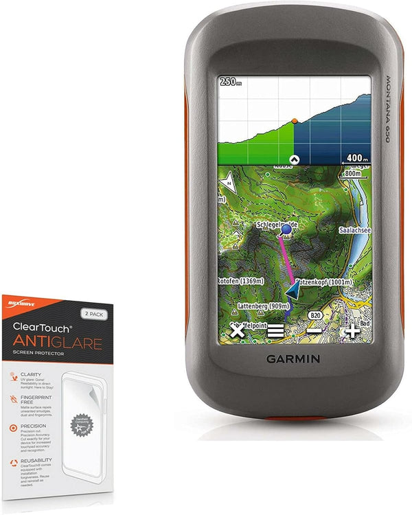 BoxWave Screen Protector for Garmin Montana 650 - ClearTouch Anti-Glare (2-Pack) Matte Film Skin