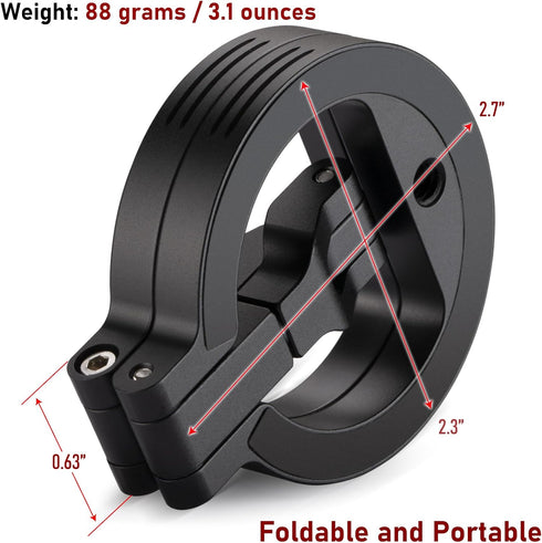 Zelnoox 1/4" 17/16/15/14/13/12 (MS-02R) Double Magnetic Ring Phone Holder Attach to Any Iron Surface | Screw Hole |