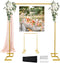 8.2FT Square Wedding Arch Backdrop Stand,Balloon Arch Stand, Metal Gold Backdrop Adjustable