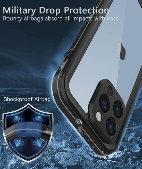 Waterproof Case for iPhone 13 Pro Max, Shockproof Dustproof with Built-in Screen Protector, Full Body Cover 6.7''