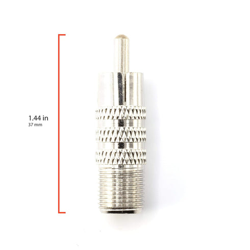 THE CIMPLE CO - RF (F81) and RCA Coaxial Adapter, 4 Pack for RG11, RG6, RG59, RG58, SDI, CCTV