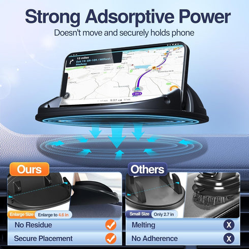 Loncaster 2 Pack Dashboard Car Phone Holder Mount, Universal Cell Phone Automobile Cradles Ultra Stable Slip Free Hands