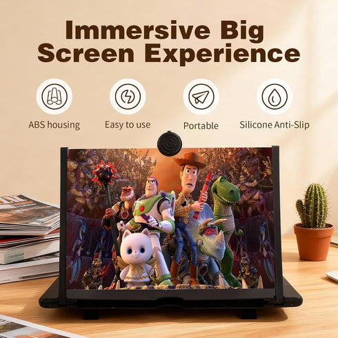 DOEUTLQ 12 inch Screen Magnifier for Cell Phone Pocket Cinema Mobile Phone Magnifier Cool Tech Gadgets for iPhone