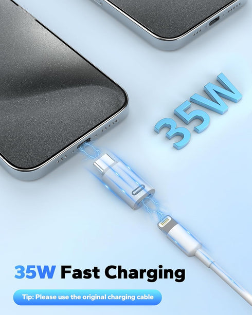 MoKo Lightning to USB C Male Adapter 4 Pack, Fast Charging Adapter for iPhone 15/16 Pro/Max, Galaxy S24, White