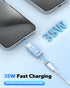 MoKo Lightning to USB C Male Adapter 4 Pack, Fast Charging Adapter for iPhone 15/16 Pro/Max, Galaxy S24, White
