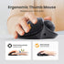 ProtoArc Wireless Trackball Mouse, EM04 Ergonomic Bluetooth Rollerball Mouse Rechargeable Computer Laptop Mouse Thumb Control Mice, Compatible with PC, iPad, Mac, Windows-Gray Ball