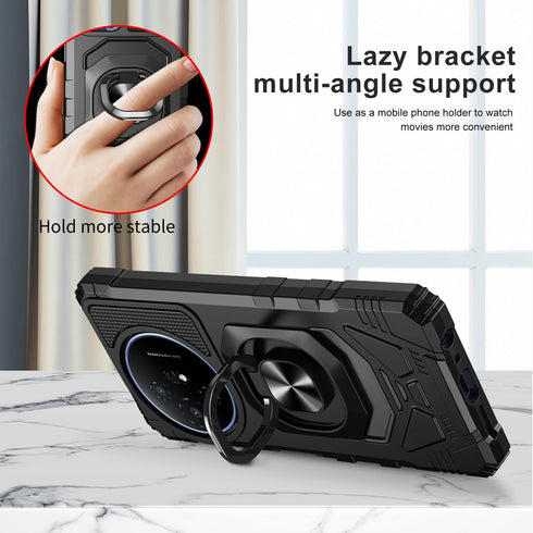 TCL 50 XL 5G Phone Case with Tempered Glass Screen Protector, Military Grade Heavy Duty Shockproof Cover, Ring