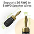 FosPower 12 Pairs Deadbolt Banana Plugs / 24 pcs, 24k Gold Plated Screwless Type Speaker Plug Connectors for Audio