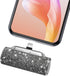 Mini Portable Charger 4500mAh, USB C Small Power Bank, Bling Cute Battery Pack for iPhone 15/15 Plus/15 Pro/15 Pro Max,
