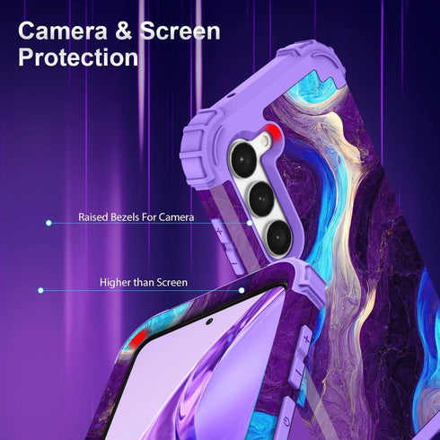 Hocase for Galaxy S23 Case, Shockproof Heavy Duty Protection with Soft Silicone Rubber Bumper + Hard Plastic Hybrid