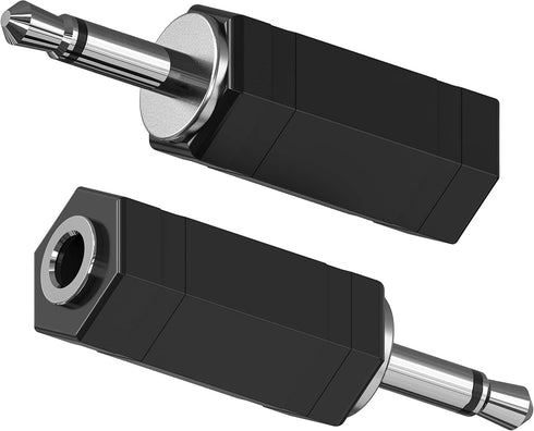 3.5mm Mono to Stereo Adapter, 2 Pack 3.5mm 1/8" Mono Male to TRS Stereo Female Jack for Headphone