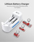 EBL 18650 3.7V 10440 14500 16340 18650 RCR123A Battery Charger Universal Lithium Charger for Rechargeable Batteries