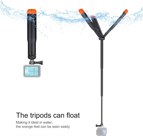 YALLSAME 13 12 11 10 9 8 6 5 4, EK7000, 4 1 Floating Selfie Stick for GoPro Hero Mini Max Fusion Session, DJI OSMO