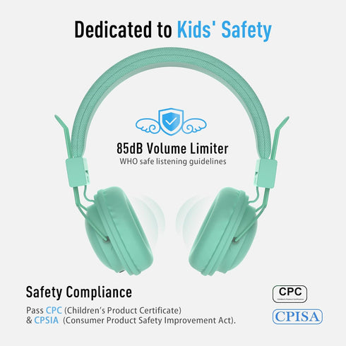 5-Pack K-12th 85dB 3.5mm AILIHEN Kids Headphones Wired Bulk for Grade, School & Classroom, with Microphone, Volume